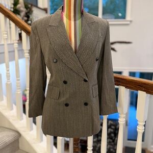 Blazer, double-breasted, Banana Republic, Size 0, Gray